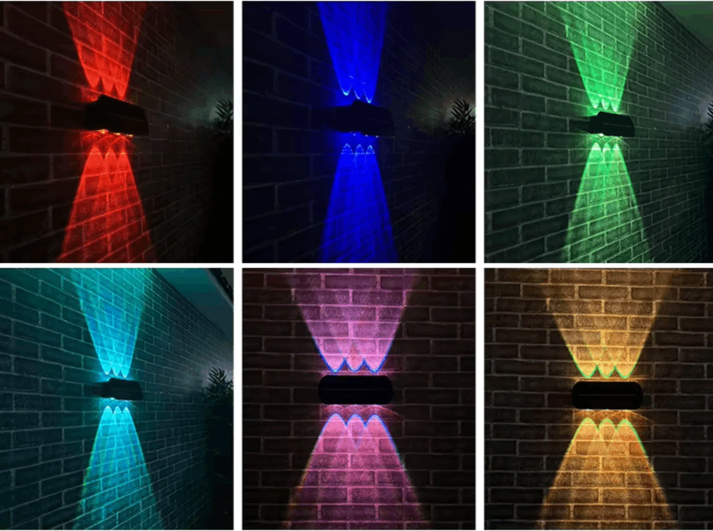 Applique solaire DOBLO effets lumineux multicolores RGB