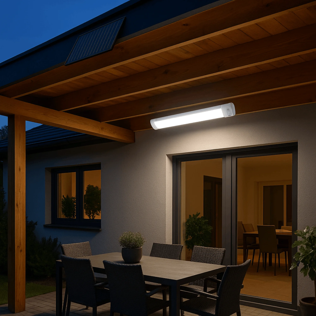 Applique solaire NEON 2000 pour éclairage de terrasse