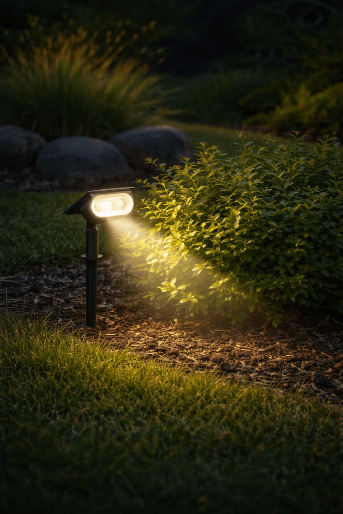 Spot solaire à planter pour éclairage de jardin